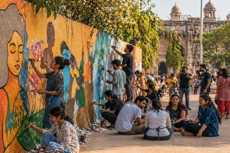 How does local culture shape the voice of contemporary art?