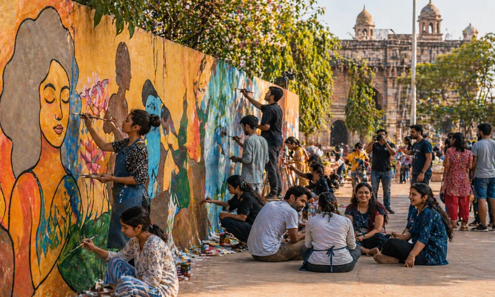 How does local culture shape the voice of contemporary art?